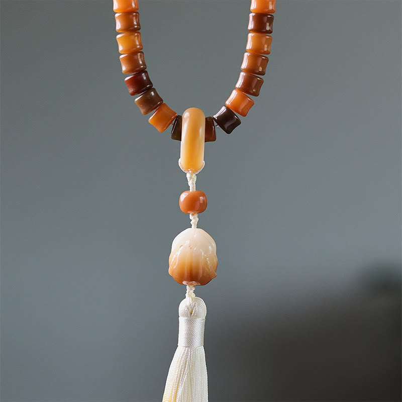 Buddha Stones, 108 Mala-Perlen, Bodhi-Samen, Buddha-Hand, Lotus, graviertes Harmonie-Armband