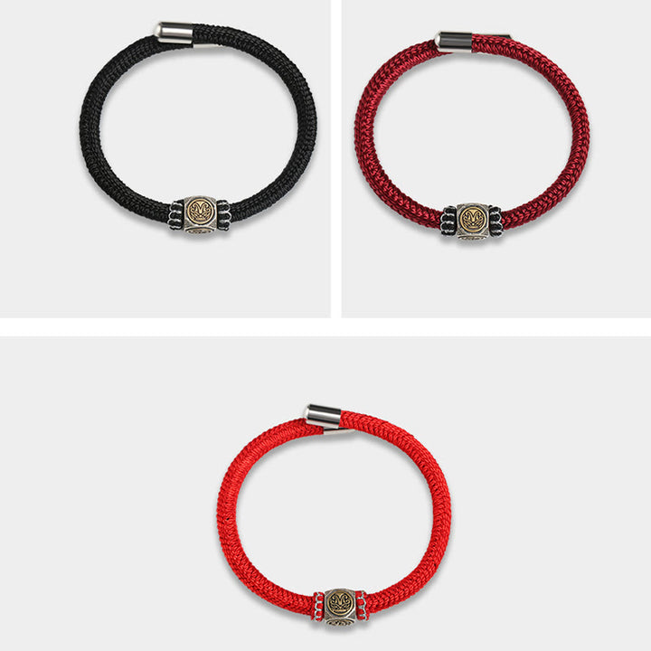 Buddha Stones 925 Sterling Silber Perfect Knot King Kong Knot Faith Strength Armband