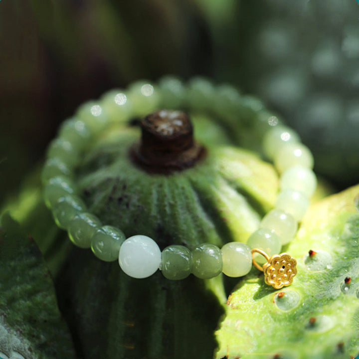 Jade Lotus Fülle verstellbares Armband