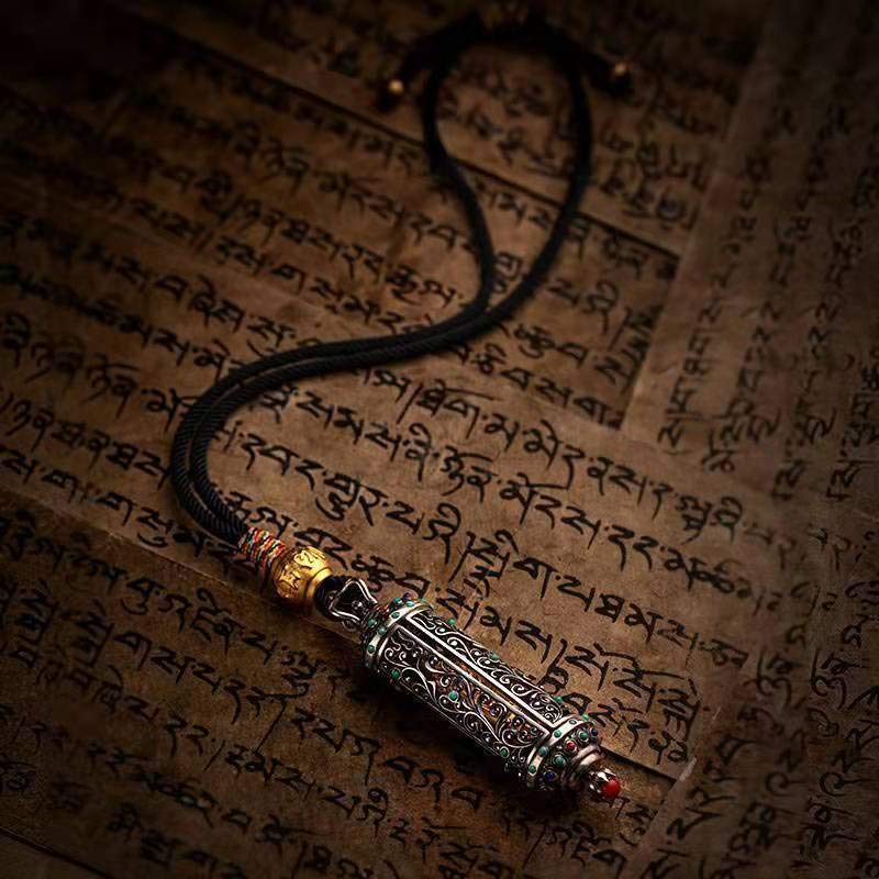 Buddha Stones, tibetische Avalokitesvara-Silber-Vermögensschutz-Dekoration