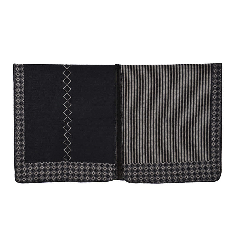 Buddha Stones Tibetischer Schal, gestreift, Rautenmuster, für den Winter, warm, weich