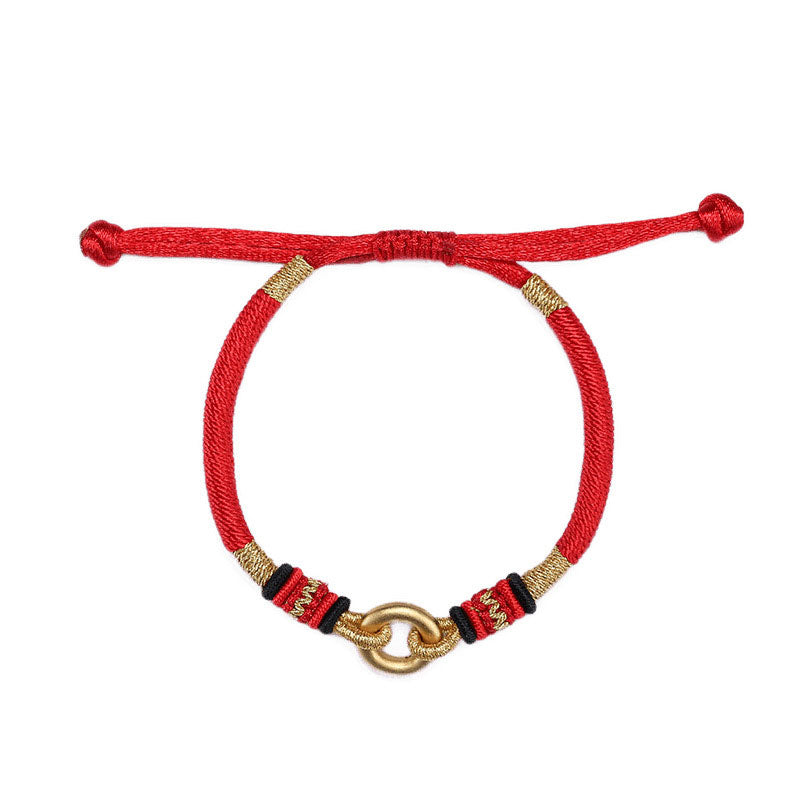 Buddha Stones FengShui Lucky Red String Couple Armband