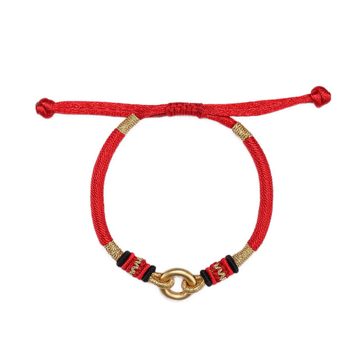 Buddha Stones FengShui Lucky Red String Couple Armband