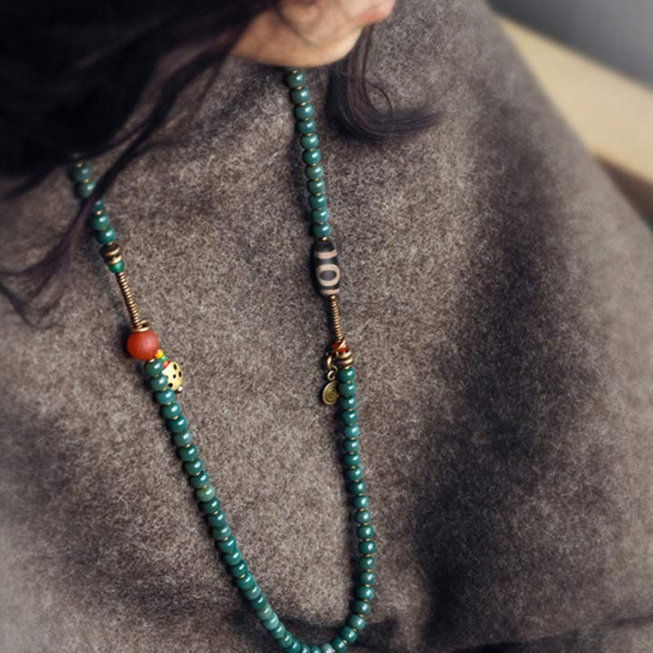 108 Mala-Perlen, Bodhi-Samen, Dzi-Perlen, Weisheitsarmband