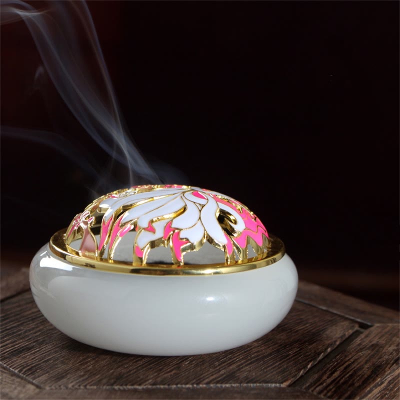 Buddha Stones Neunschwänziger Fuchs Liuli Kristall Heilung Meditation Räuchergefäß