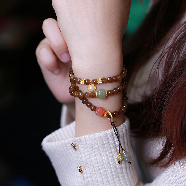 Jade Schmetterling Kürbis Wohlstand Glück Armband Halskette