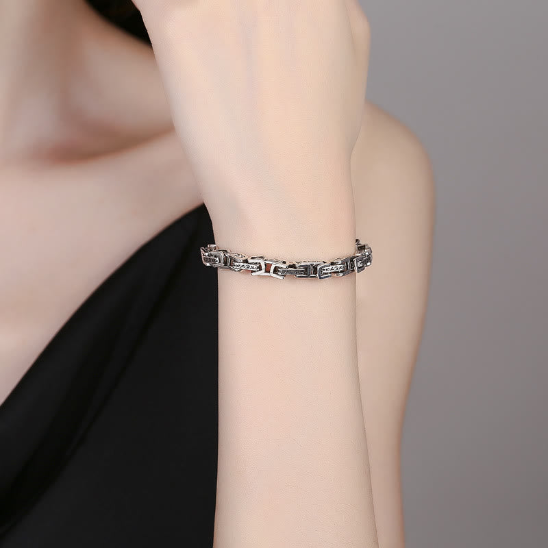 Buddha Stones Drache Om Mani Padme Hum graviertes Kupfer-Armband für Glück und Erfolg