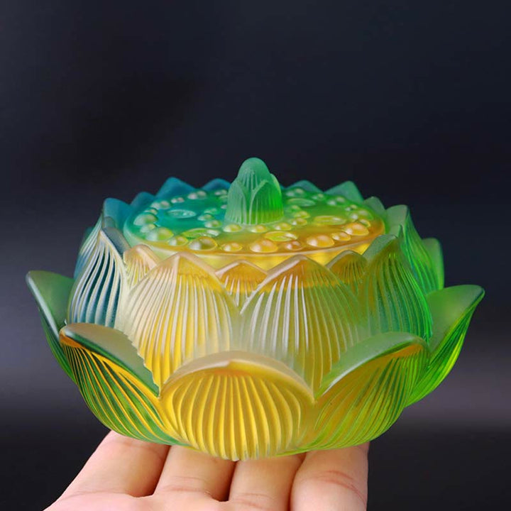 Lotus Liuli Crystal Healing Meditation Weihrauchbrenner