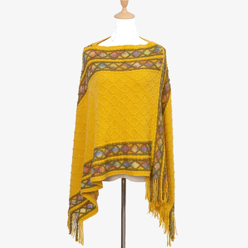 Schal mit Buddha Stonesn, tibetisch, bunt, gestreift, Rautenmuster, Quasten, Pullover, Winter, gemütlich, Reiseschal, Wickeltuch