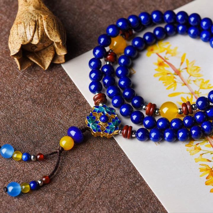 Positives Armband aus Lazurit-Gelb-Achat