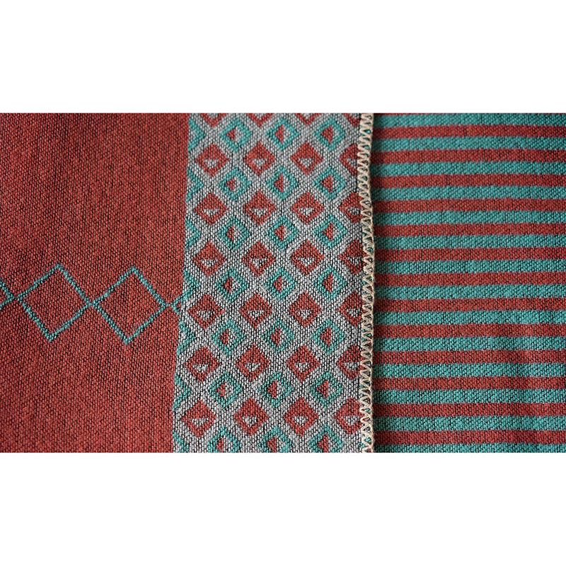 Buddha Stones Tibetischer Schal, gestreift, Rautenmuster, für den Winter, warm, weich