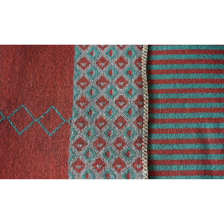 Buddha Stones Tibetischer Schal, gestreift, Rautenmuster, für den Winter, warm, weich