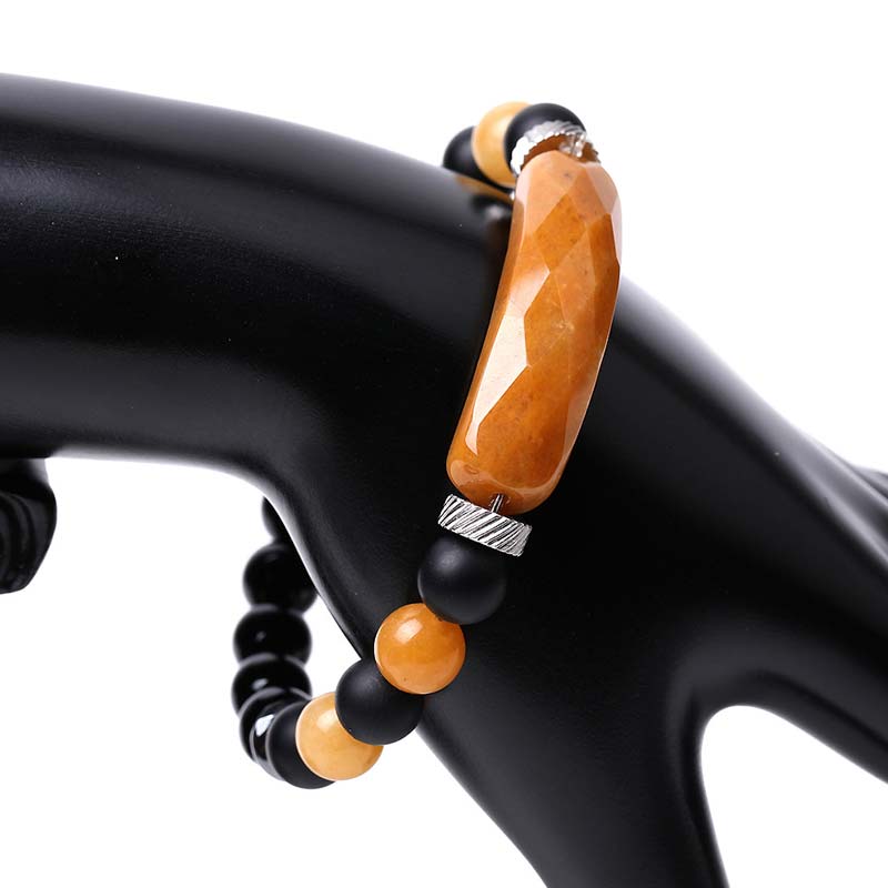 Buddha Stones Naturkristall-Heilarmband mit blauem Aventurin