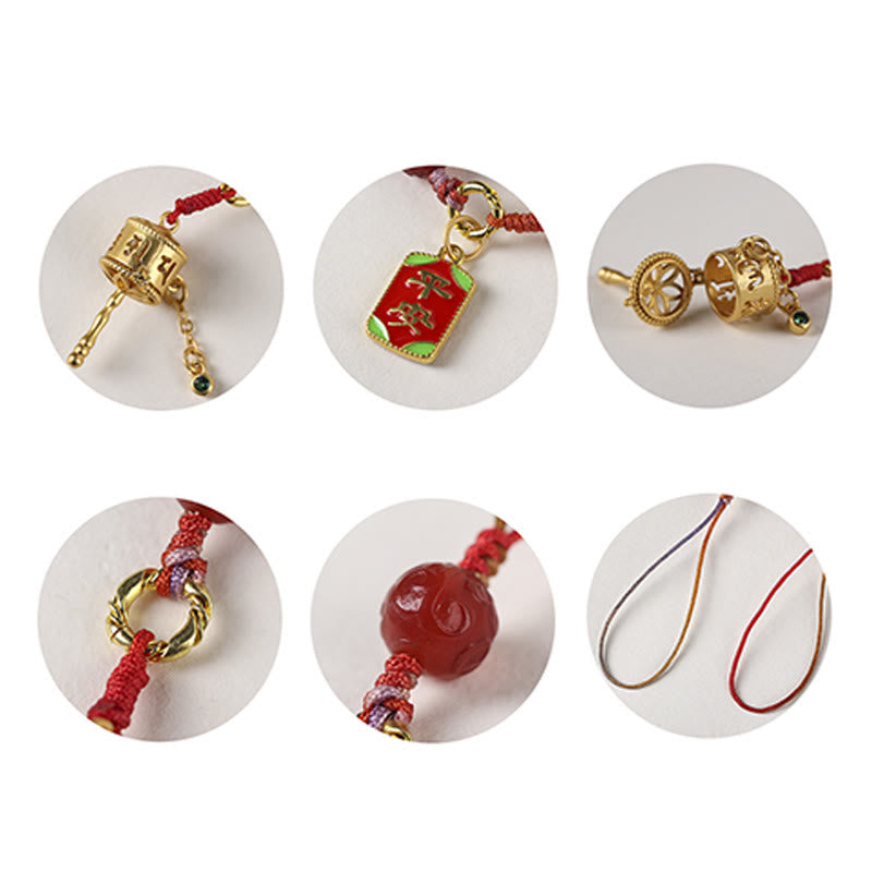 Buddha Stones, tibetische Om Mani Padme Hum Gebetsmühle, Amulett, Charm, Schutz, Handy-Hängedekoration