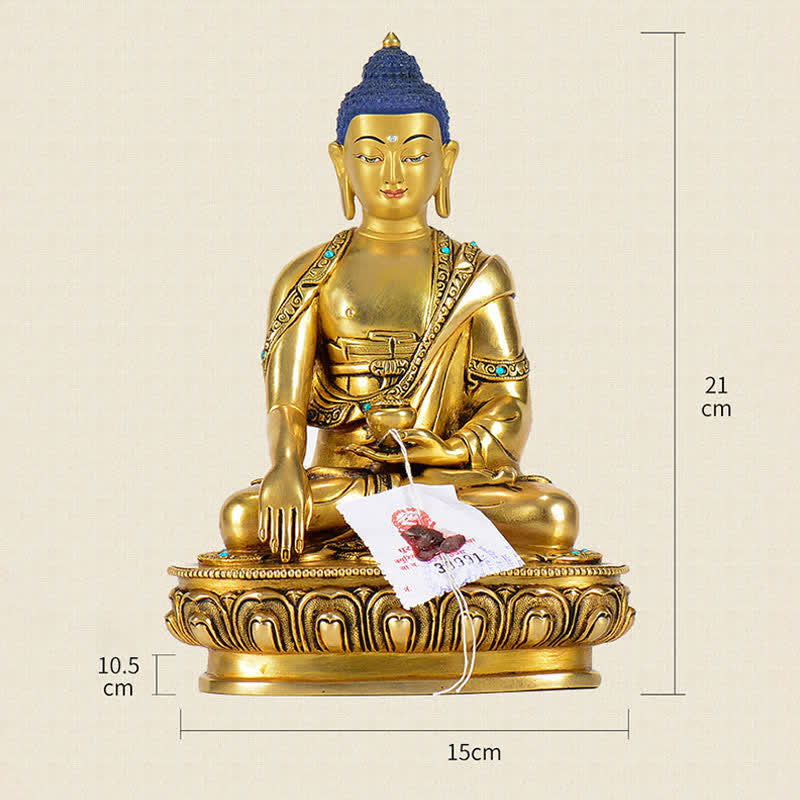 Buddha Shakyamuni Mitgefühl Kupfer Statue Dekoration