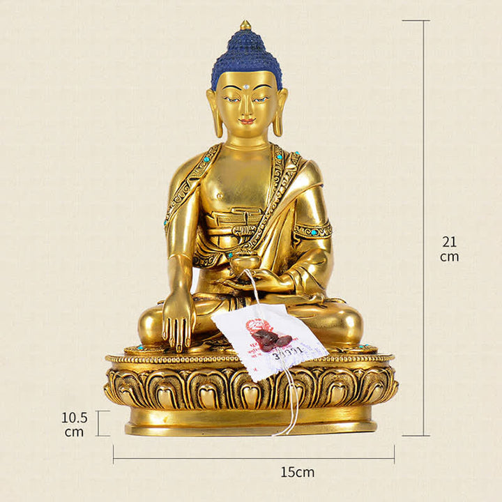 Buddha Shakyamuni Mitgefühl Kupfer Statue Dekoration