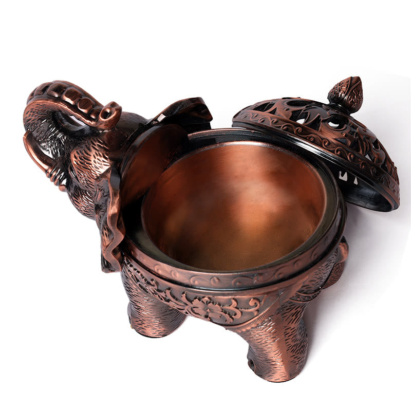 Räucherstäbchenhalter aus Legierung mit Buddha Stonesn, Elefant, Heimdekoration, Räuchergefäß