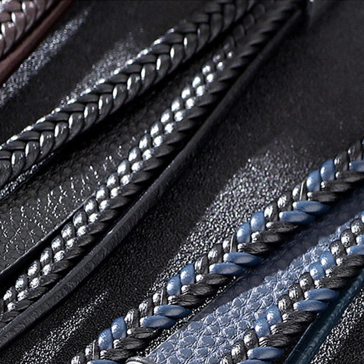 Buddha Stones Evil Eye Tiger Eye Protection Perlen mehrschichtiges geflochtenes Armband