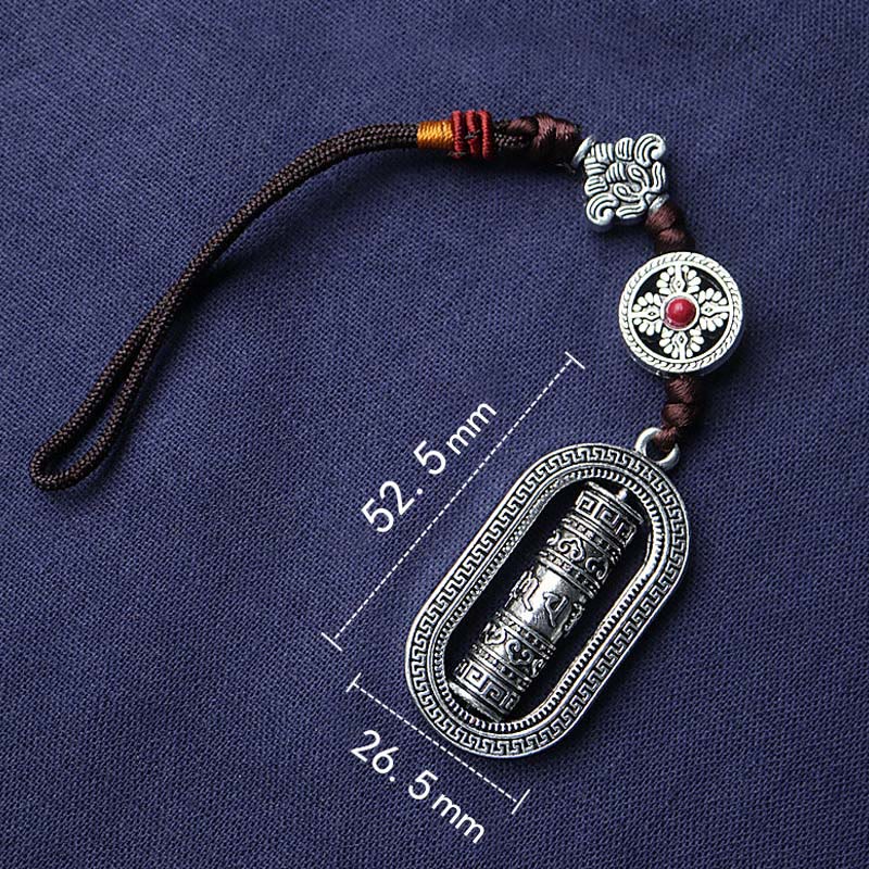 Tibet Om Mani Padme Hum Gebetsmühle Frieden drehbare Auto-Hängedekoration