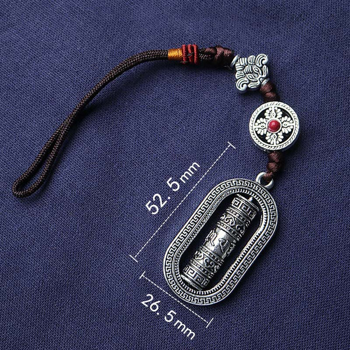 Tibet Om Mani Padme Hum Gebetsmühle Frieden drehbare Auto-Hängedekoration