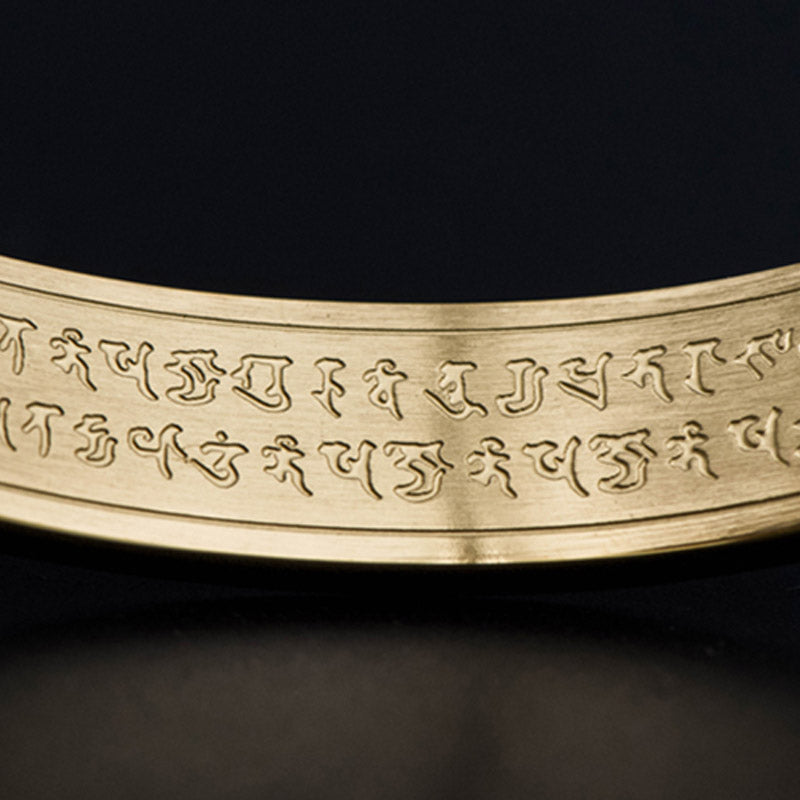 Buddha Stones Shurangama Mantra Gravur Titanstahl Segensarmband