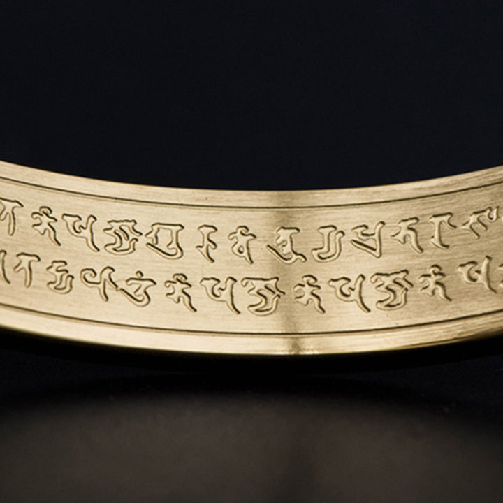 Buddha Stones Shurangama Mantra Gravur Titanstahl Segensarmband
