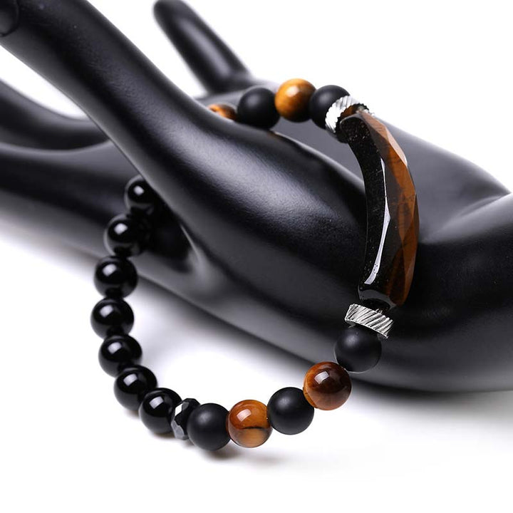 Buddha Stones Naturkristall-Heilarmband mit blauem Aventurin