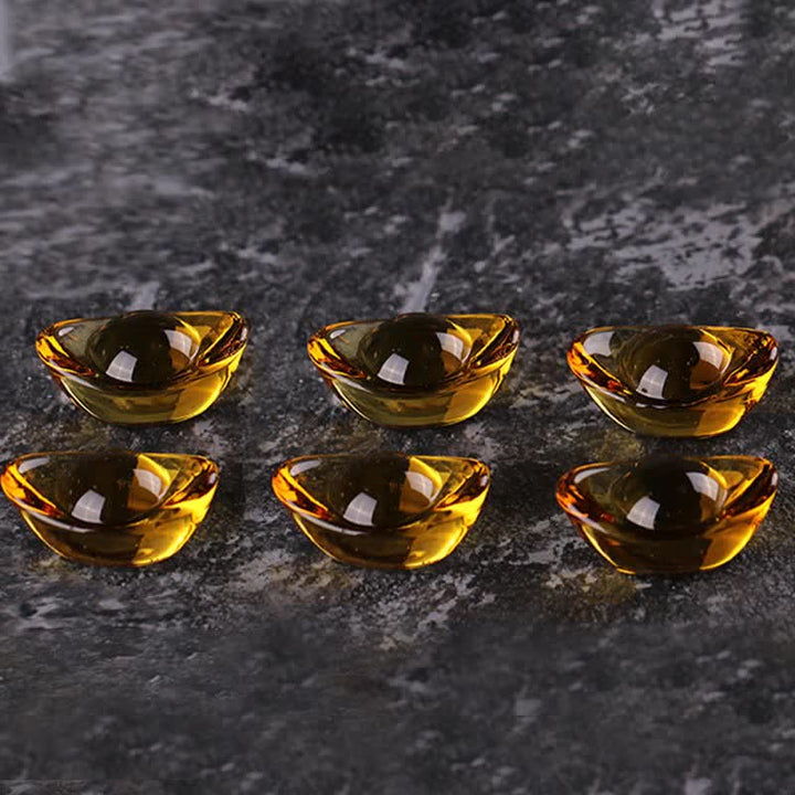 Handgefertigte Liuli Kristall-Schatzschale, Kunststück, Heimdekoration