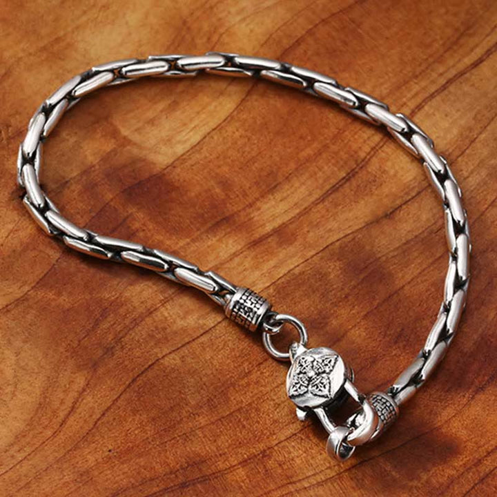 Buddha Stones, tibetisches Doppel-Dorje-Armband, Om Mani, Padme Hum, Buddha, Hakenkreuz, Vajra, Stärke