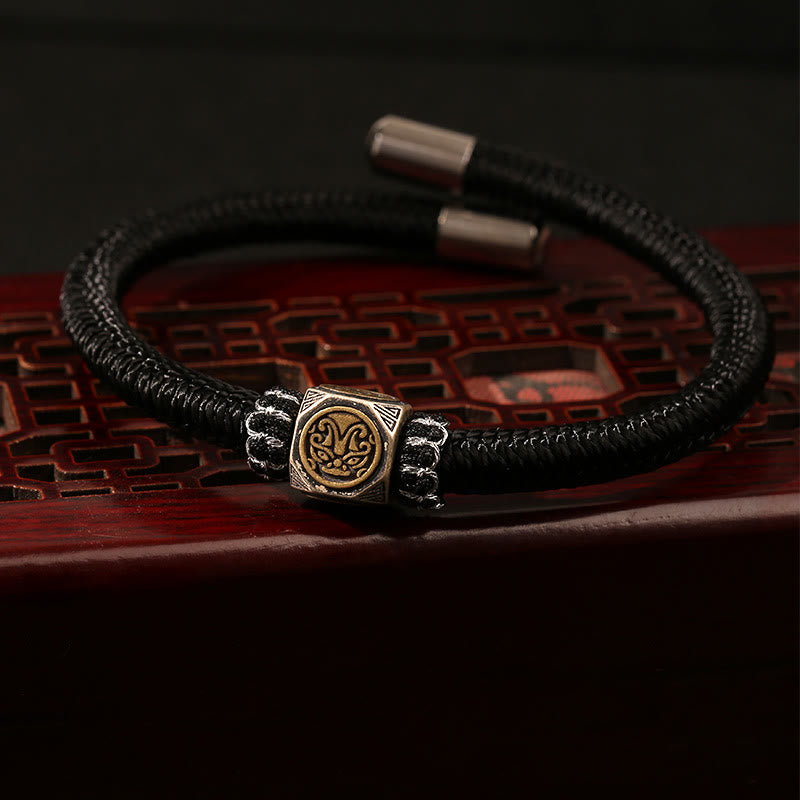 Buddha Stones 925 Sterling Silber Perfect Knot King Kong Knot Faith Strength Armband