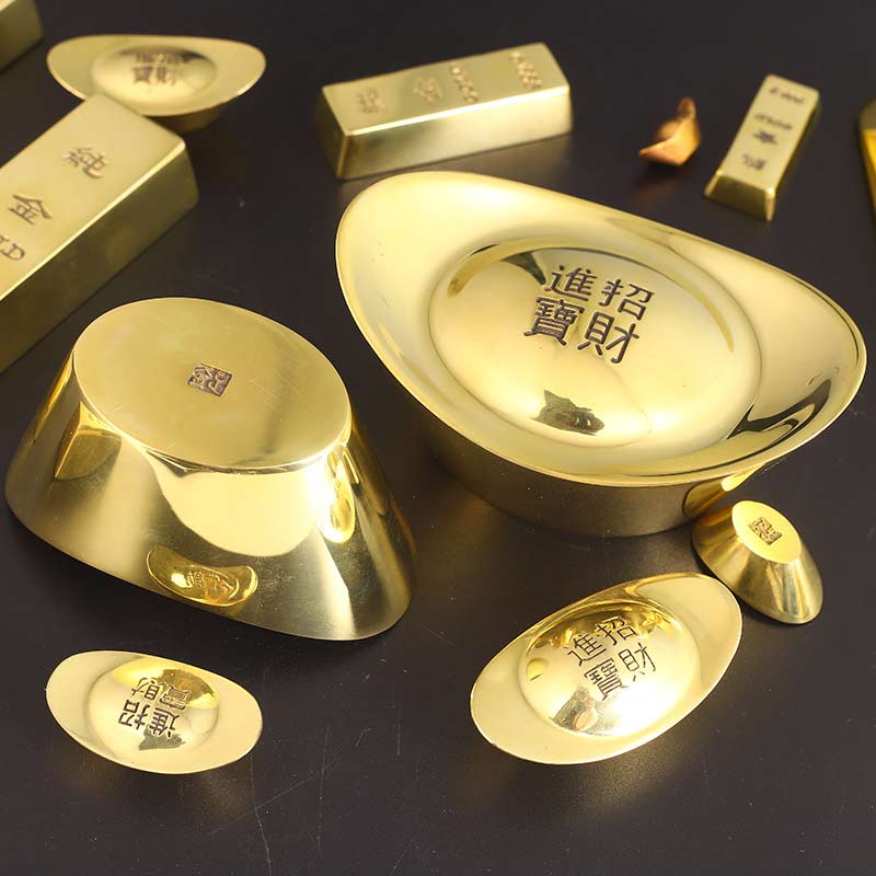 Buddha Stones, FengShui, die Reichtum und Kupferdekoration anziehen