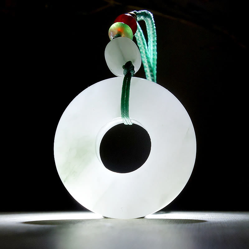 Halsketten-Anhänger mit Buddha Stonesn, natürlicher Jade, Friedensschnalle, Wohlstand