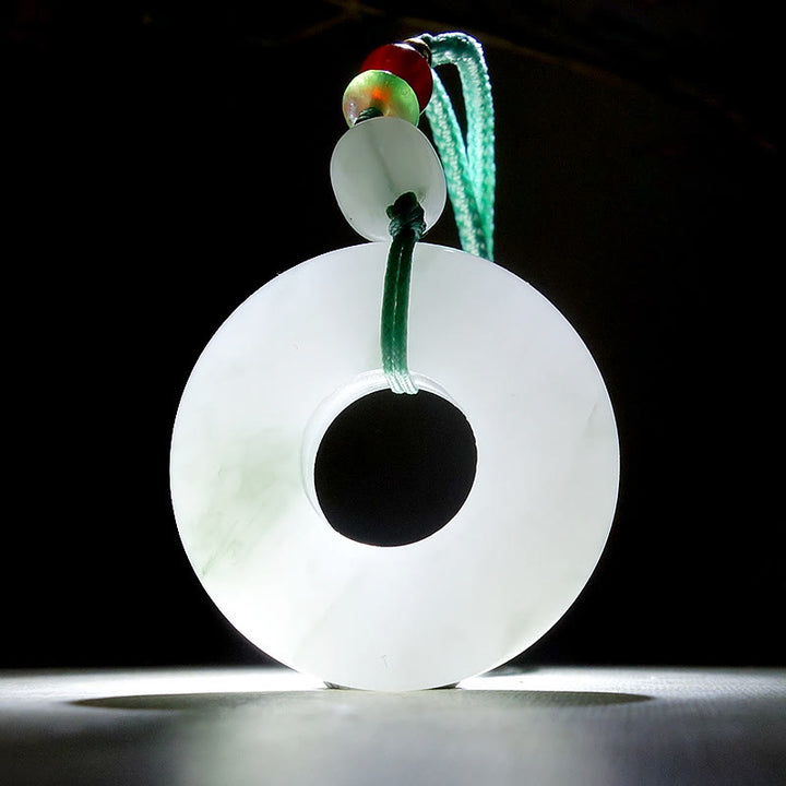 Halsketten-Anhänger mit Buddha Stonesn, natürlicher Jade, Friedensschnalle, Wohlstand