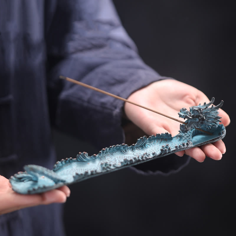 Buddha Stones Auspicious Dragon Strength Legierung Räuchergefäß Dekoration