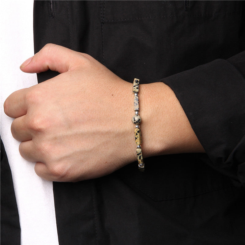 Buddha Stones Natürliches Kristall-Amethyst-Tigerauge-Armband für spirituelle Balance