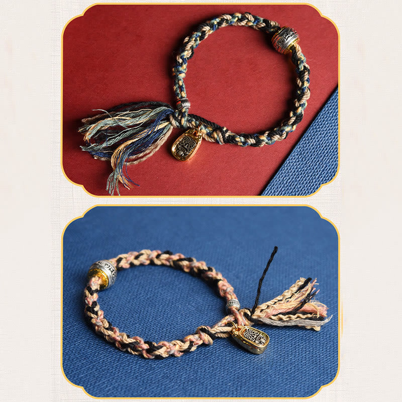 Buddha Stones Zakiram Göttin des Reichtums Om Mani Padme Hum Peace handgefertigtes Armband