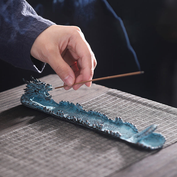 Buddha Stones Auspicious Dragon Strength Legierung Räuchergefäß Dekoration