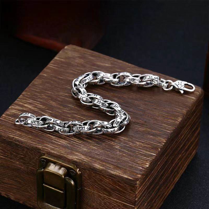 Buddha Stones, tibetisches Om Mani Padme Hum, geschnitztes Amulett, Kreativitätsarmband