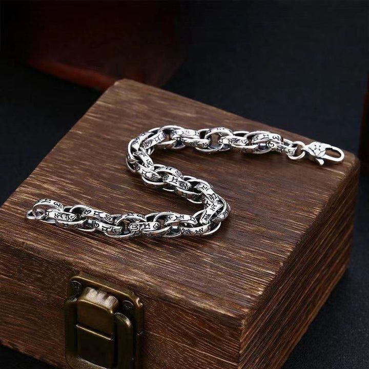 Buddha Stones, tibetisches Om Mani Padme Hum, geschnitztes Amulett, Kreativitätsarmband