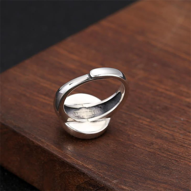 Buddha Stones Tibetischer Om Mani Padme Hum Peace drehbarer Ring