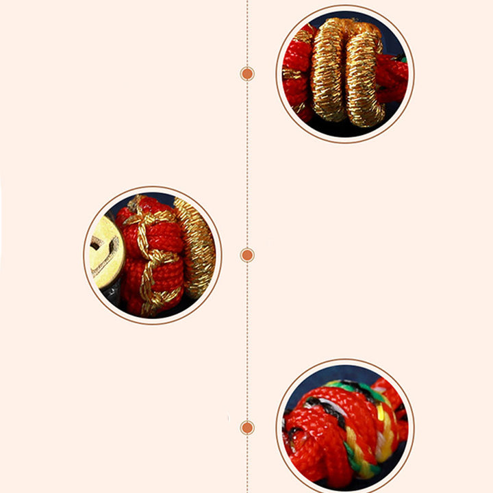 Buddha Stones Chinesisches Sternzeichen Natal Buddha Silber Glück geflochtenes Armband