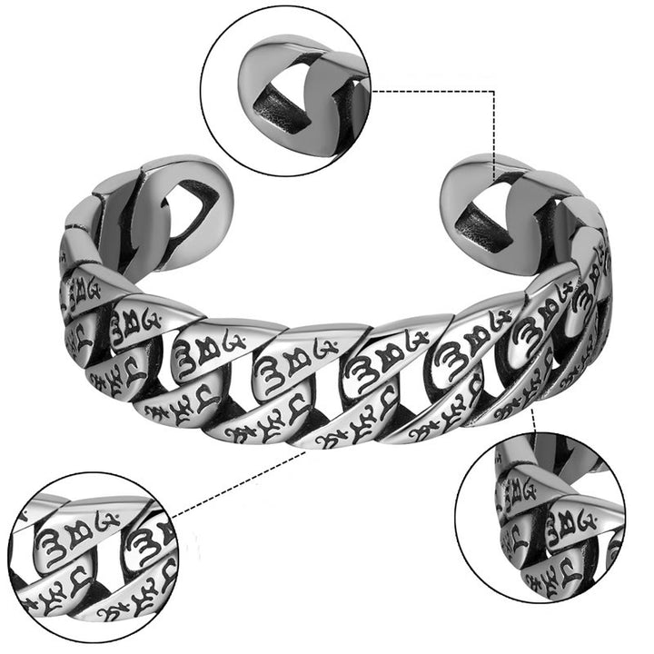 Buddha Stones Tibetisches Om Mani Padme Hum Mantra Titanstahl Peace Cuf Armreif