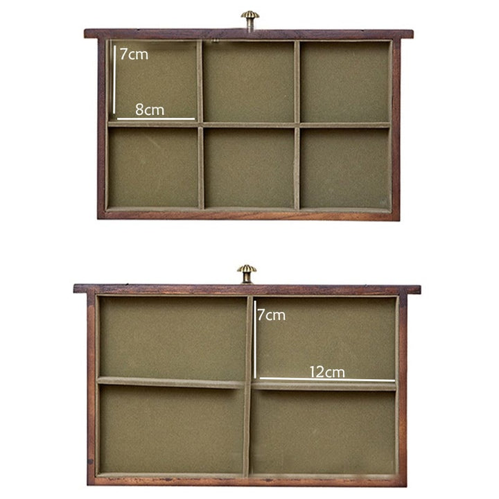 Buddha Stones Retro-Schmuckkästchen aus massivem Holz, vierlagige Schmuckaufbewahrungsbox aus Holz