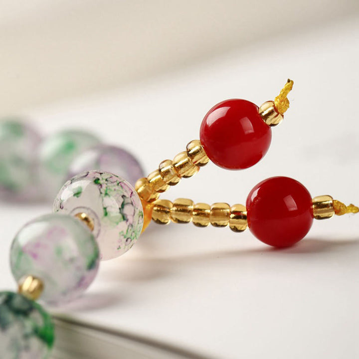 Buddha Stones Liuli Glasperlen-Segen-Harmonie-Armband