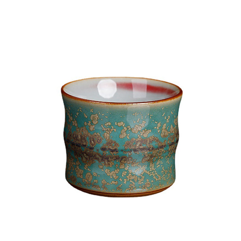 Buddha Stones Kiln Change Keramik Bambus Design Teetasse Kung Fu Teetasse