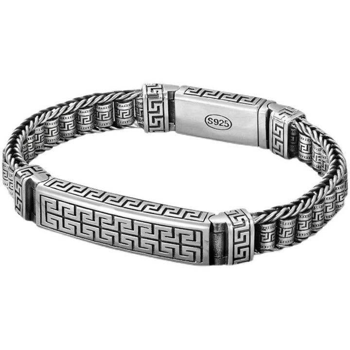 Buddha Stones Vintage Lines Pattern Balance Drehbares Armband