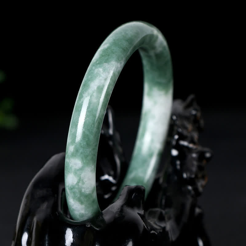 Armreif mit Buddha Stonesn, natürlichem Jade, Glück, Fülle