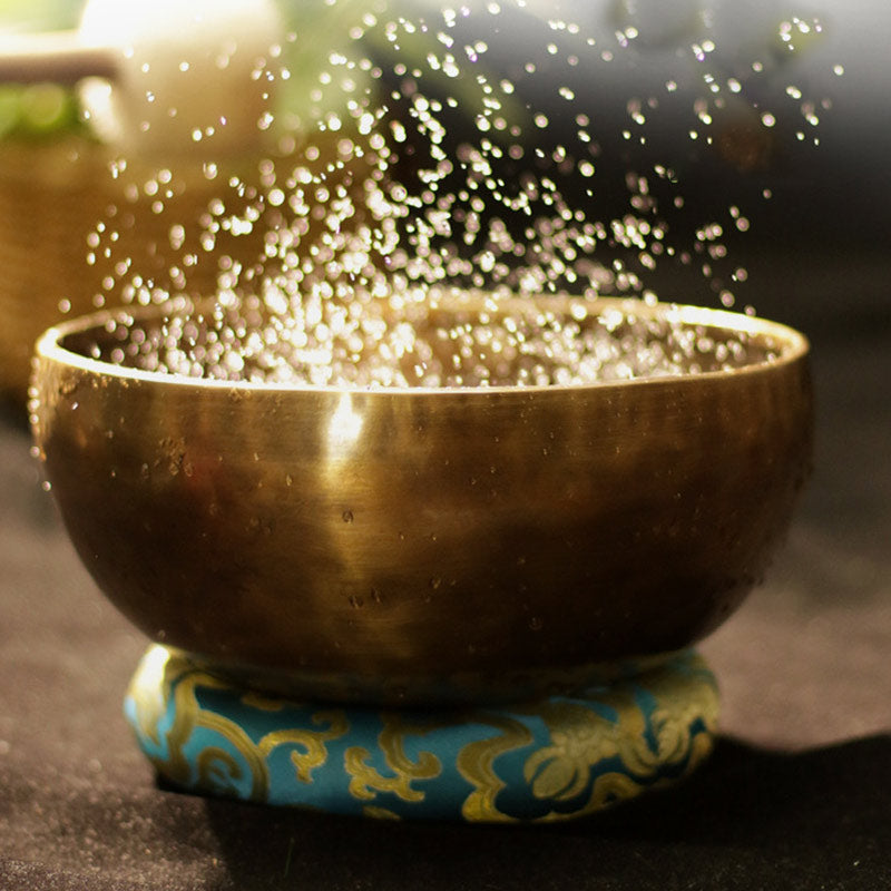 Tibetische Klangschale, handgefertigt für Heilung und Meditation, Klangschalen-Set mit positiver Energie