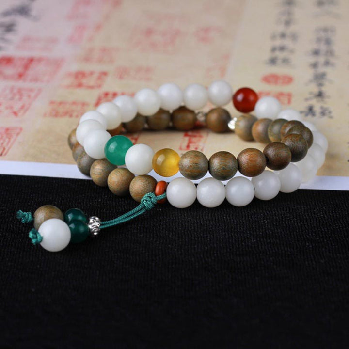 Grünes Sandelholz-Bodhi-Samen-Wake-Up-Glück-Armband