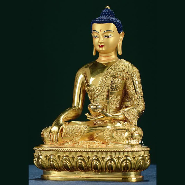 Buddha Shakyamuni Figur Erleuchtung Kupferstatue Heimdekoration